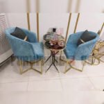 SS Bedroom Chair Set Gold 01