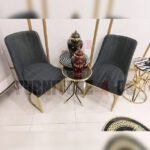 SS Bedroom Chair Set Gold 02