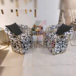SS Bedroom Chair Set Gold 03