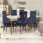SS Dining Table Set Gold 04