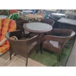 Rattan Cut Chair 1+4